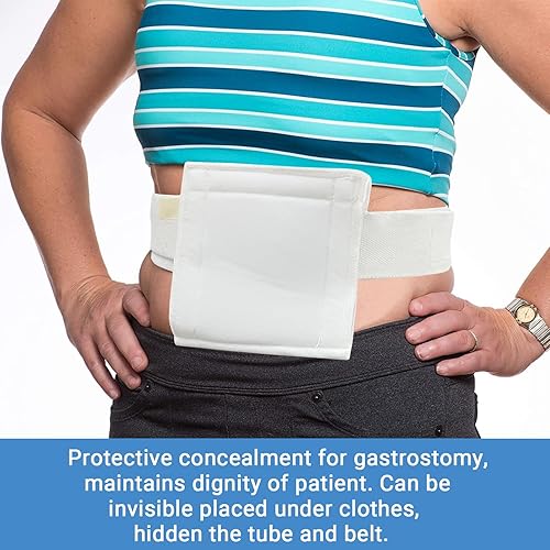 Miniatura 4 de EDWERD Soporte para cinturón de alimentación de tubo G para suministros para pacientes de estoma de ileostomía PD  cubierta de almohadilla de tubo