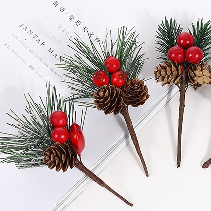 Amazon | Bacucine クリスマス 人工松ピック 12個セット クリスマス