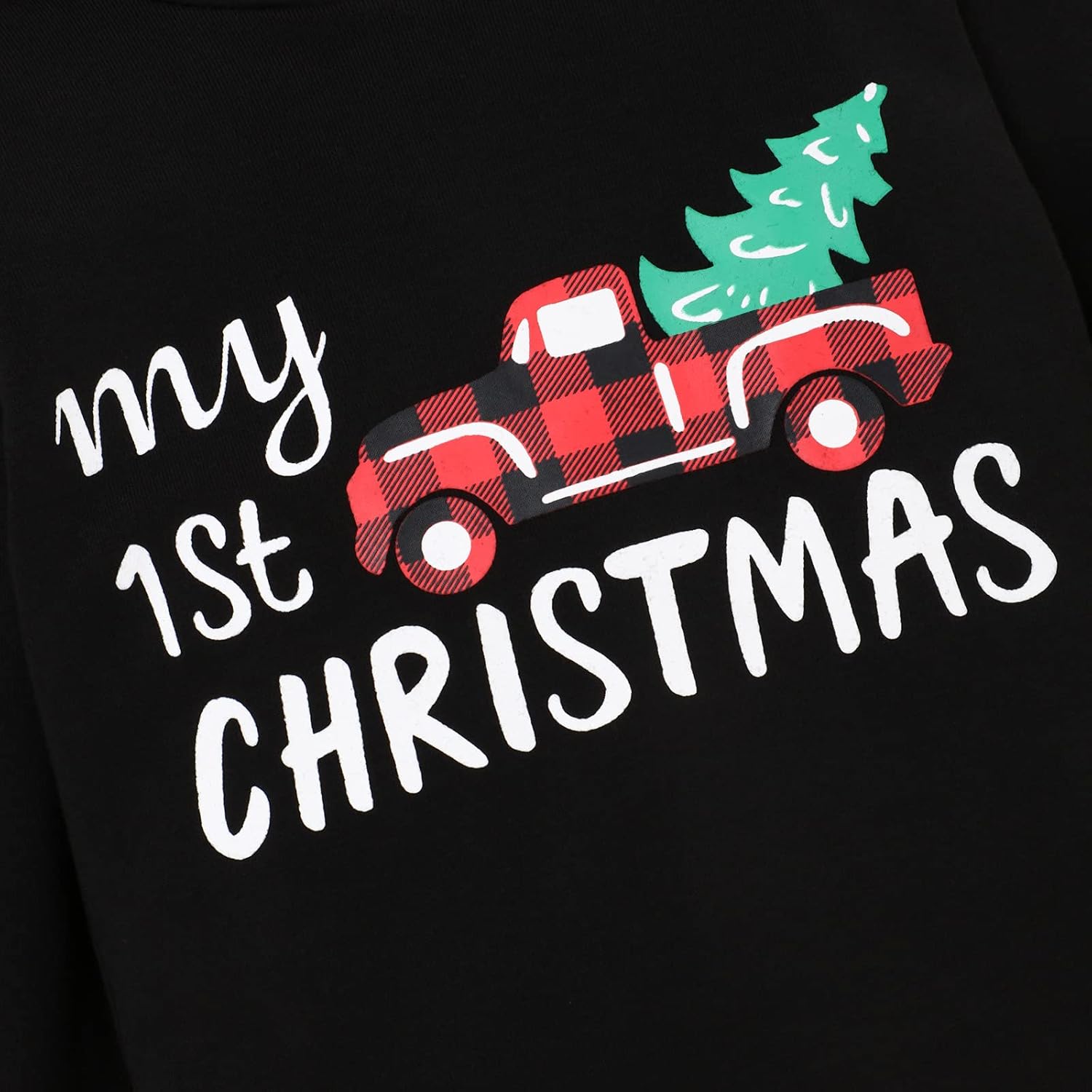 My 1st Christmas Infant Baby Boy Outfits Set Newborn Boy Hoodies Sweatshirt Red Plaid Romper+Pant clothing Set - Image 4