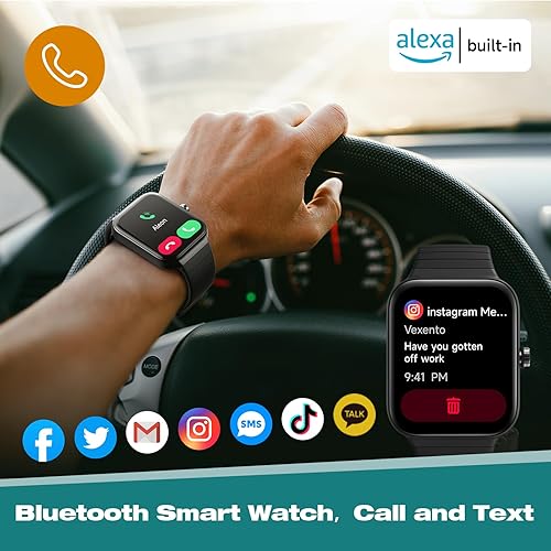 Miniatura 2 de Quican Reloj inteligente para hombres y mujeres con Alexa, 7 días de duración de la batería IP68 impermeable Bluetooth Llamadas Reloj de fitness