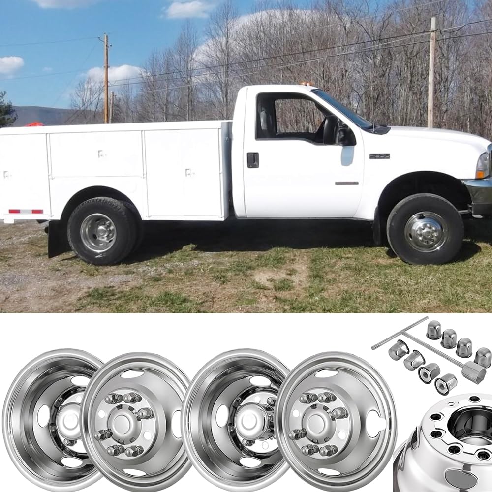 16" Stainless Steel Dually Wheel Simulator for 1999-2004 ford F350 pickup