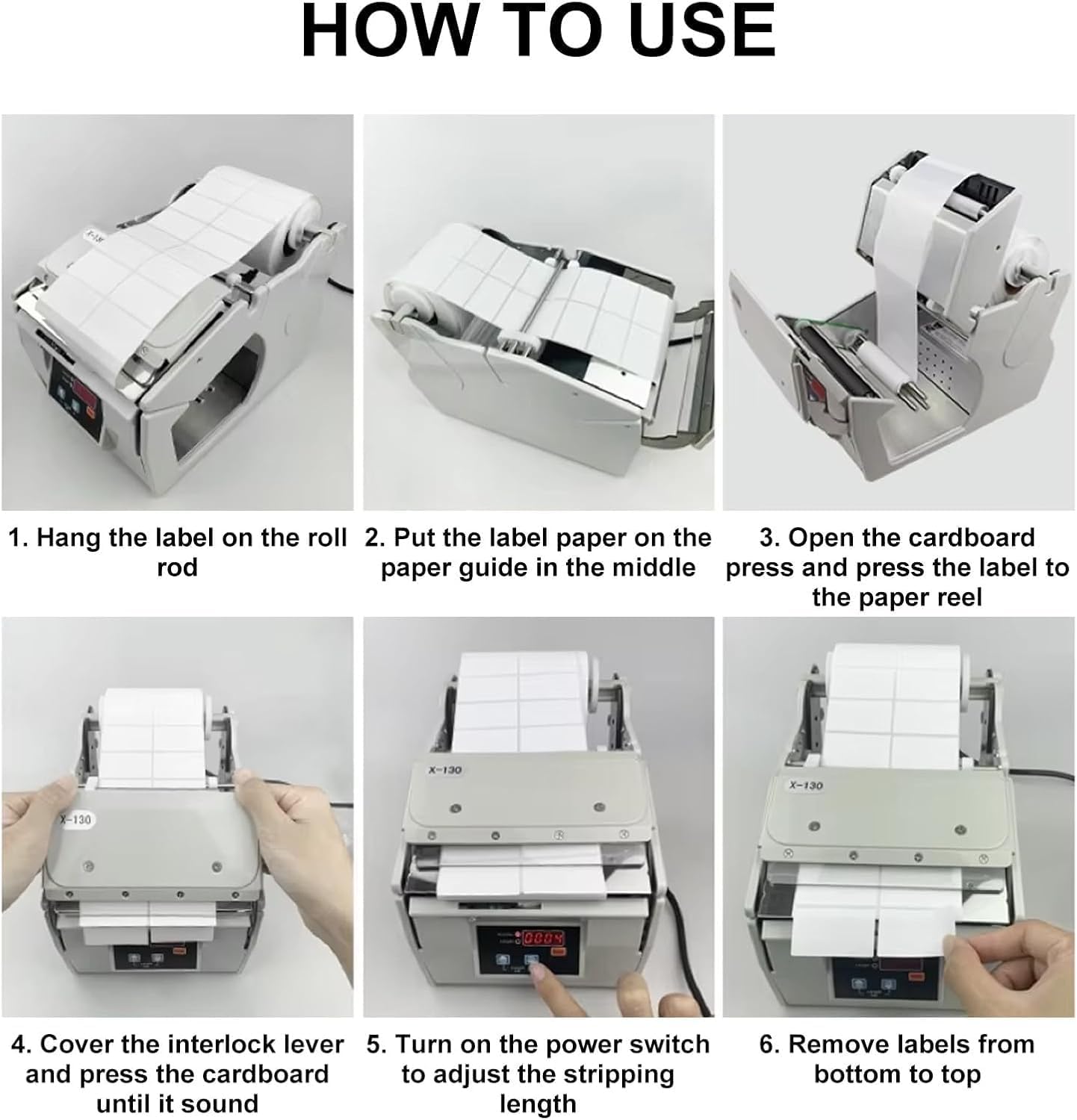 Adjustable Electric Label Machine, 110V/220V Automatic Label Dispenser with Digital Display Auto Counting Label Machine (X 100)