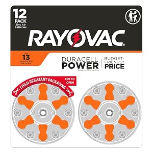 RAYOVAC Size 13 Hearing Aid Batteries 12 Pack