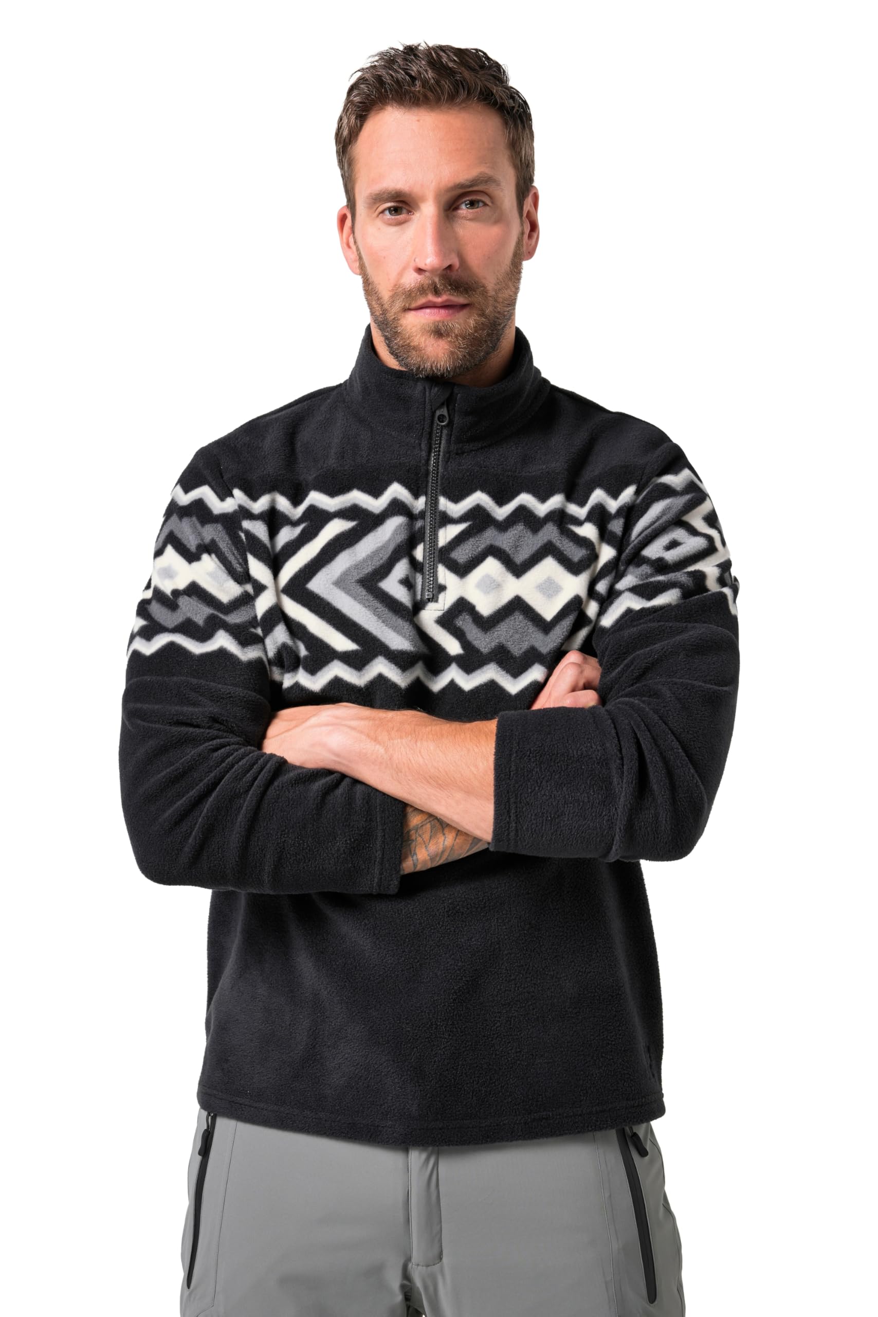 JP 1880 Herren große Größen Übergrößen Menswear L-8XL Ski, Fleecetroyer, Norweger, Level 1, 1/1