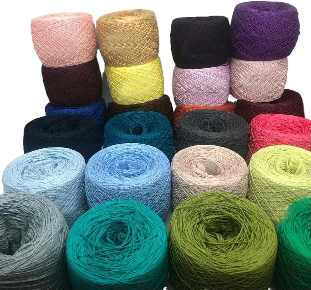 Przędza bawełniana do ręcznego robienia na drutach i szydełkowania, 500 g, merceryzowana nić bawełniana, idealna do projektów DIY i wzorów koronkowych