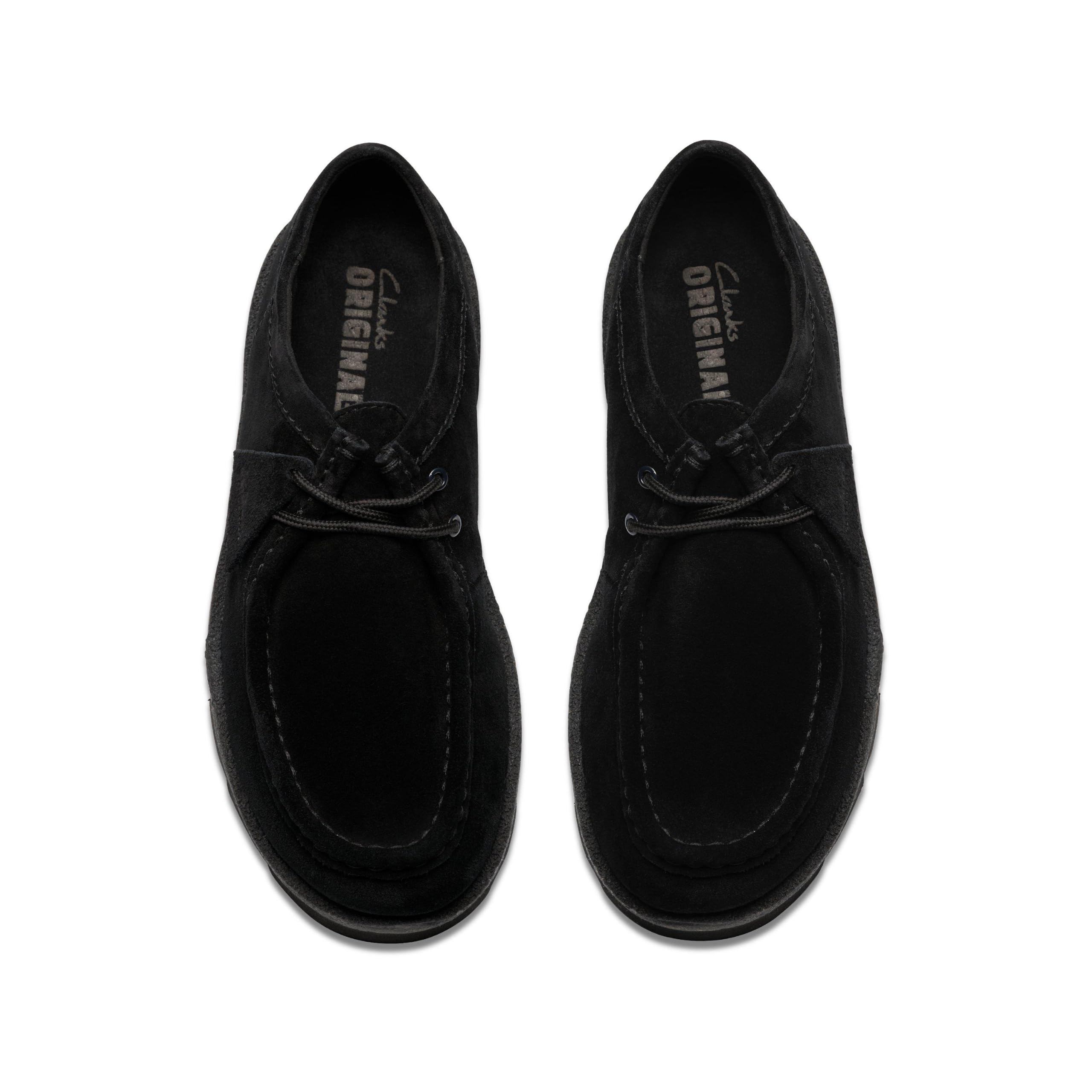 Clarks Męskie Meare Walla Czarny Zamsz