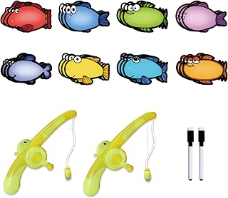Magnetic Fishing Game Double Sides Dry Erase Fish Cards Board Games Sight Word Games Montessori Toys Educational Toys for Kindergarten