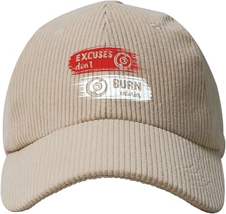 Excuses Don T Burn Calories Corduroy Baseball Caps for Women Men Adjustable Dad Hat