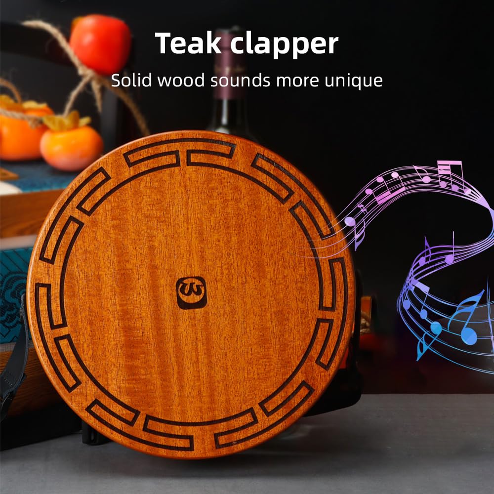 Btuty Tambor de madera Cajón Instrumento de percusión de tambor plano de 2 tonos con correa ajustable y bolsas de almacenamiento Tambor octogonal portátil para principiantes