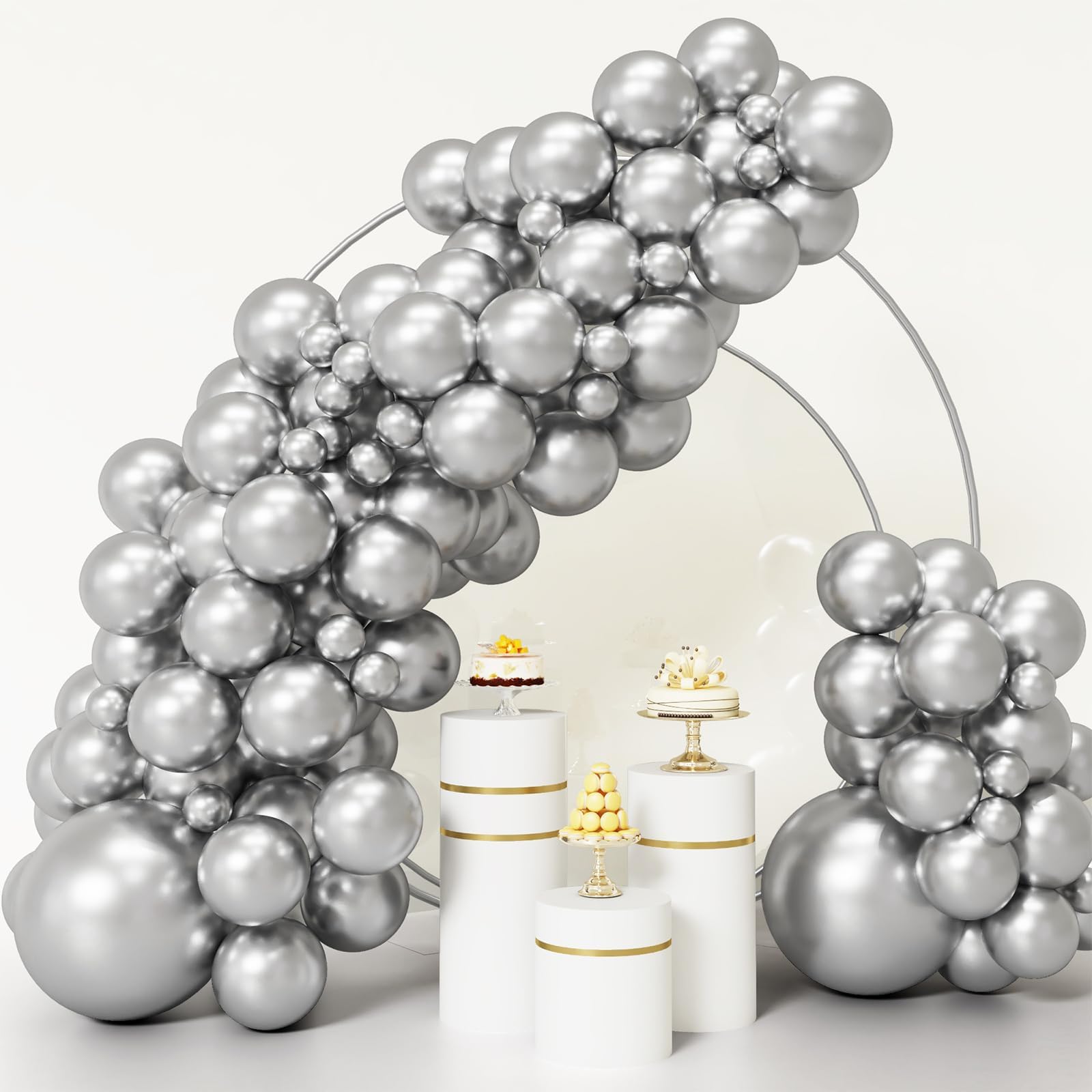 RUBFAC Metallic Gold Balloons Different Sizes