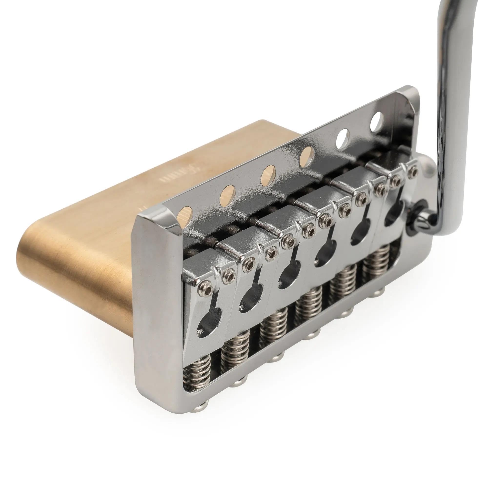 Mostek Gitarowy 52,5 Mm Mosiężny Mostek Tremolo Z 6 Śrubami I Blokiem Do Gitary Elektrycznej(Chrome)