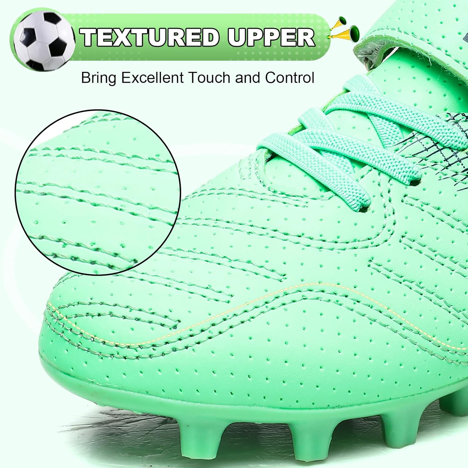 Kids Soccer Cleats Boys Girls Athletic Outdoor Firm Ground Youth Football Shoes(Little Kid/Big Kid) - Image 4