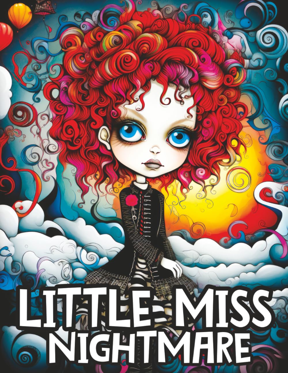 Little Miss Nightmare: A Coloring Book Featuring Cute Spooky Girls on a Mysterious Journey for Stress Relief & Relaxation