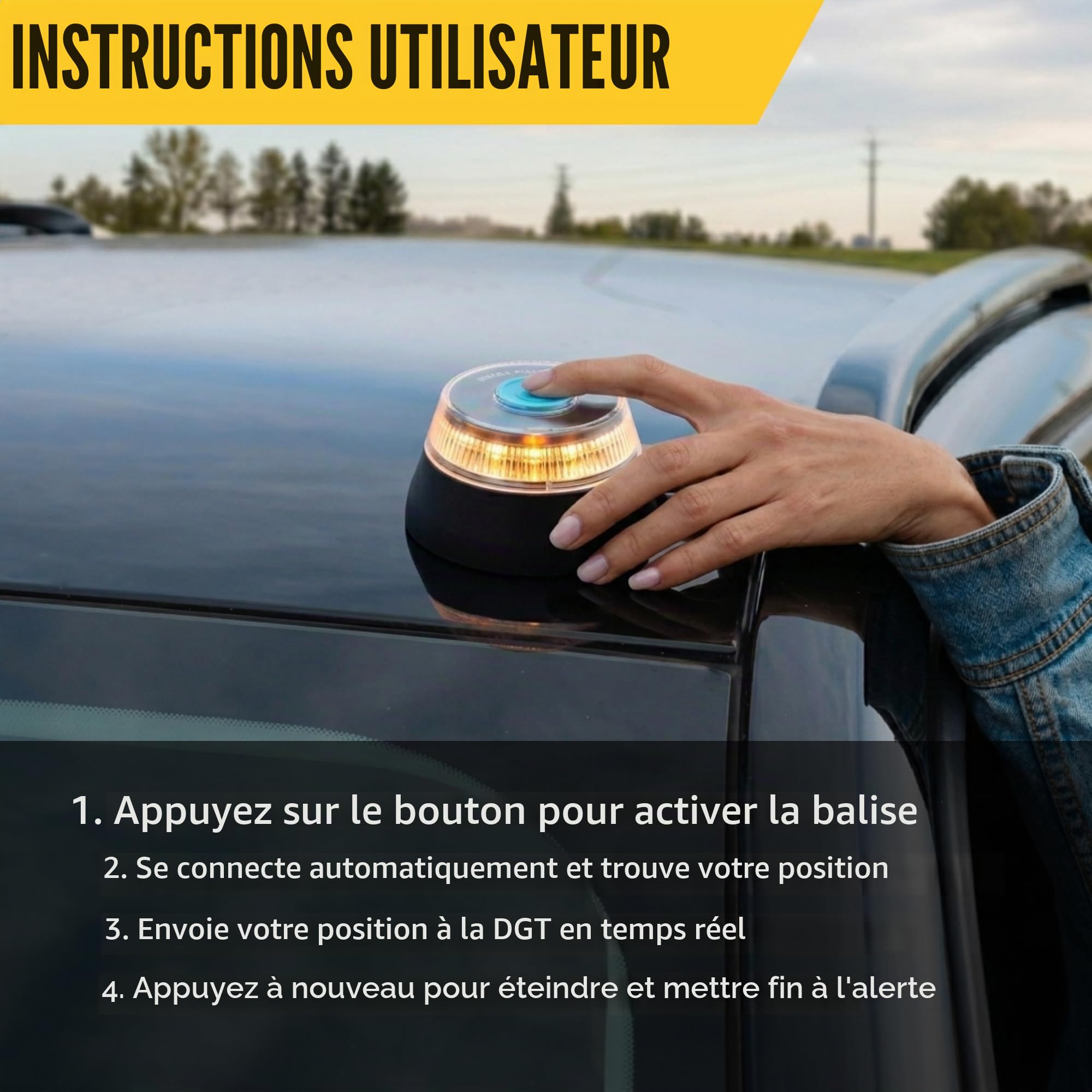 MAGIC SELECT 2x Lumière de Secours V16 DGT 3.0 Orange