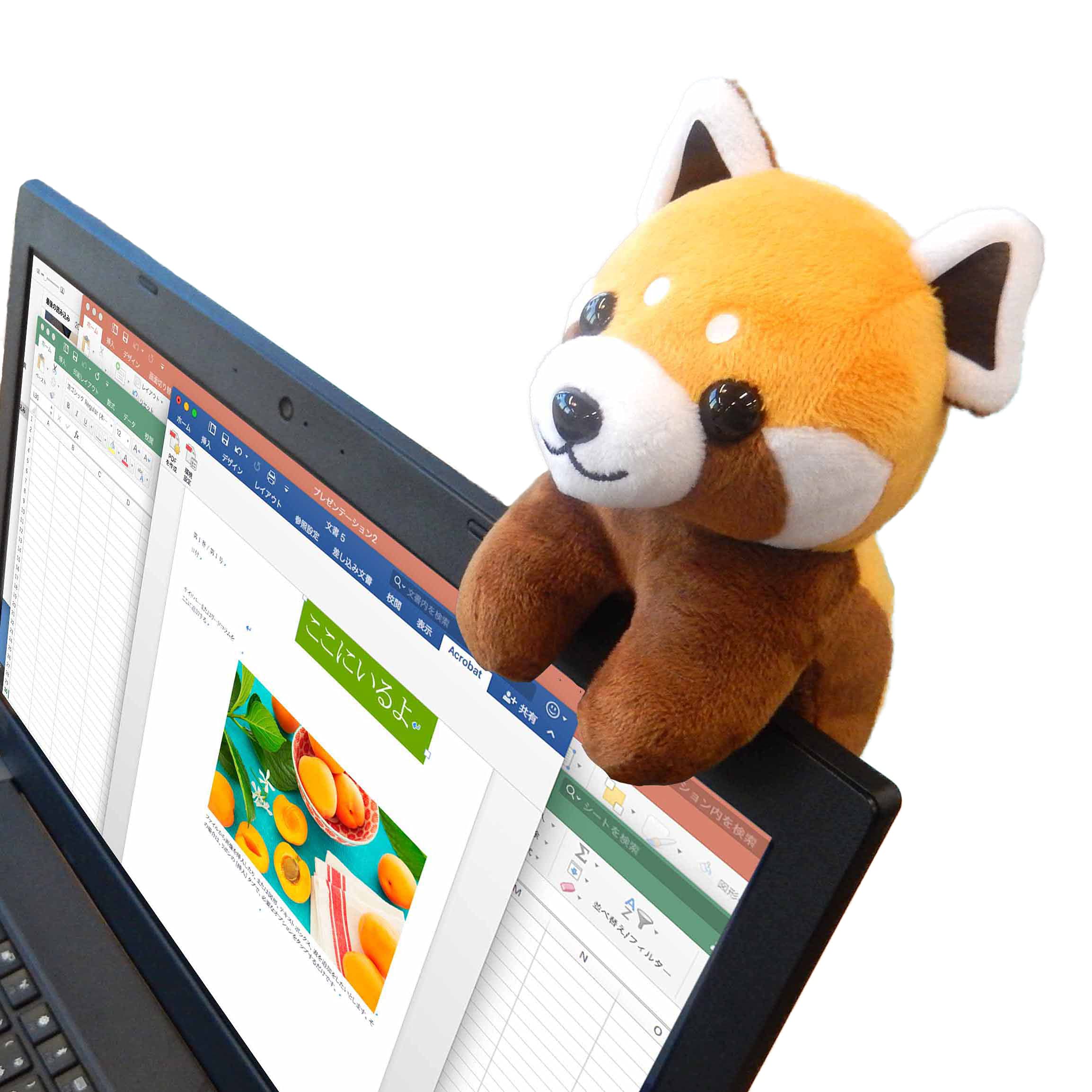 Amazon.co.jp: AQUA ぬいぐるみ ここにいるよ レッサーパンダ ノート