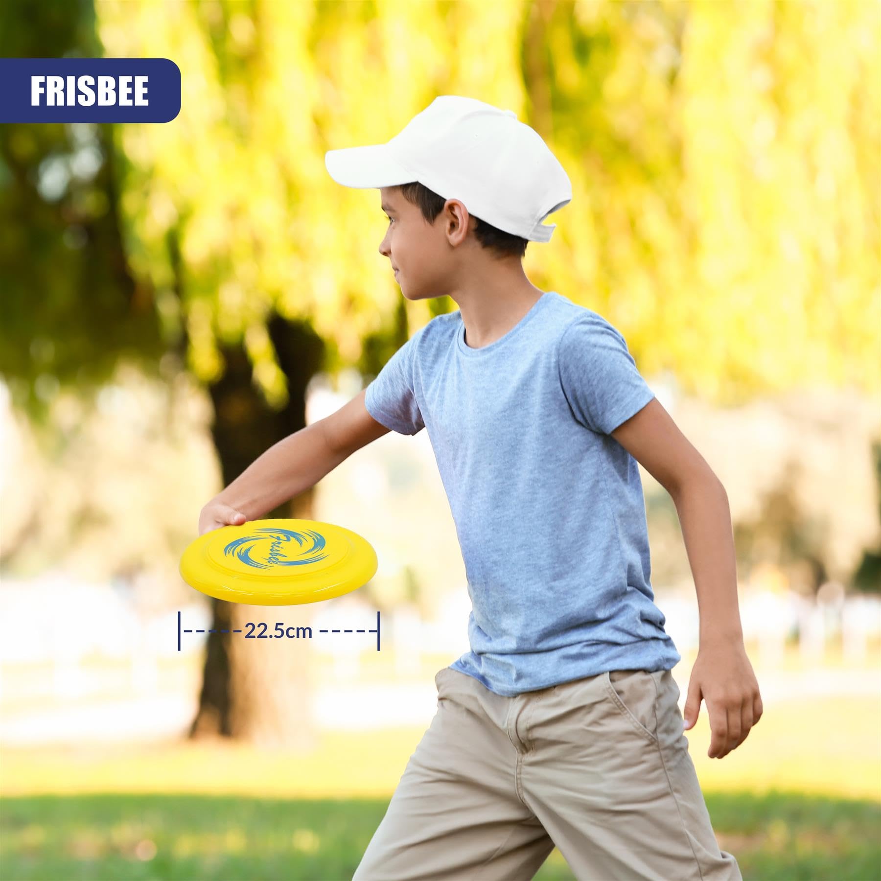The Magic Toy Shop 6 Games in 1 Sports Set – 19 Pcs Bat, Racket, Toss, Catch, Ball & Frisbee, Indoor Outdoor Play – Lightweight, Builds Motor & Social Skills – Families, Camping, Beach, Garden & Park - 4