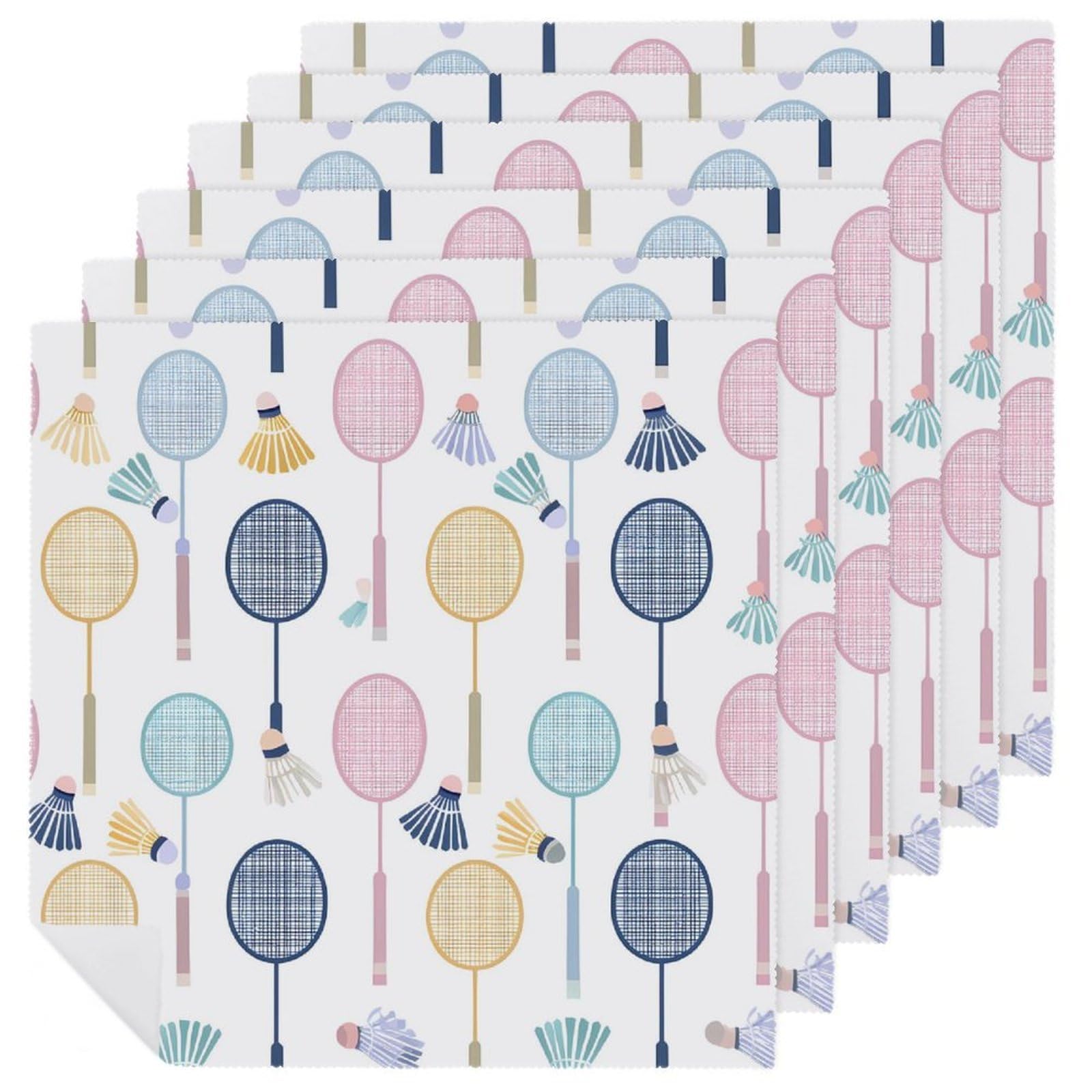 Servilletas de tela reutilizables de bádminton: evite el papel en bodas y fiestas