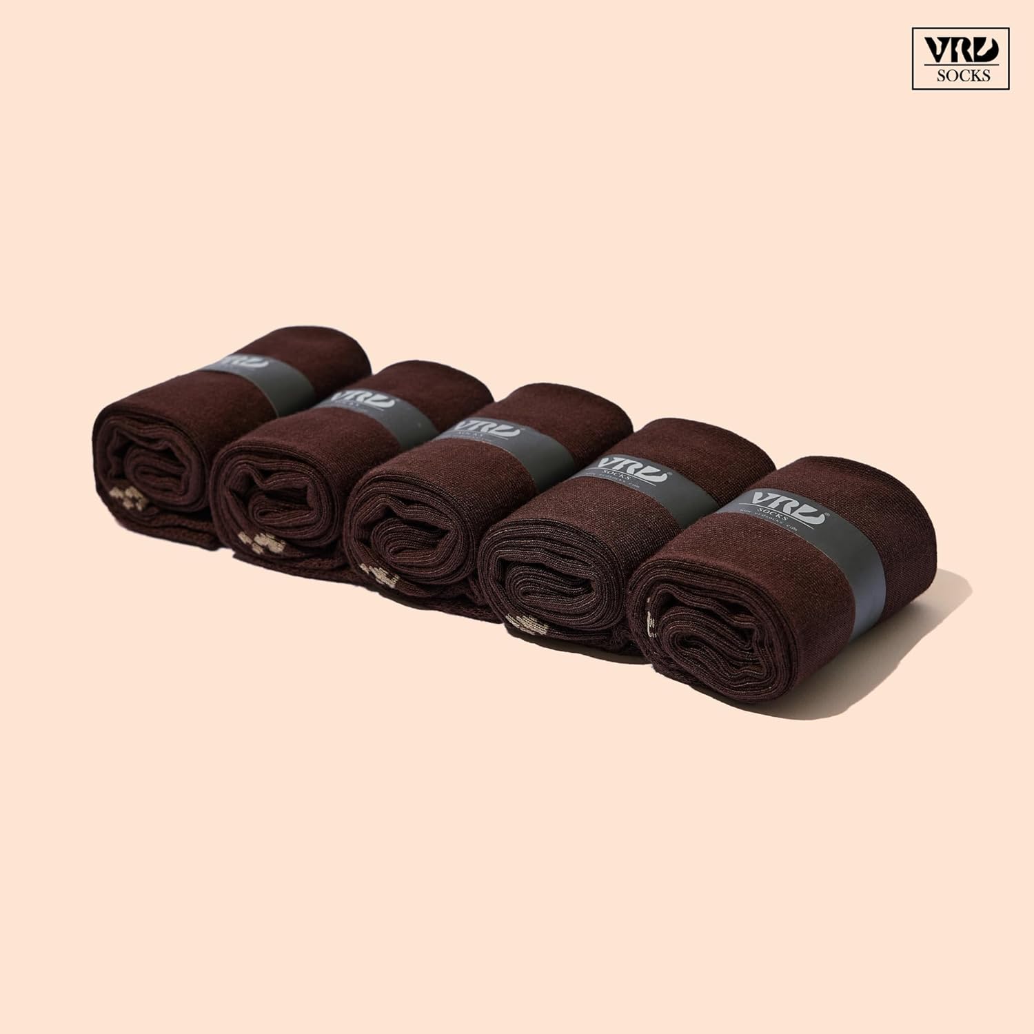 VRD Mens Dress Socks Bamboo Rayon 5-Pack Crew Socks Mid-Calf Length Fits Shoe Size 8-13 Gift Box - Image 8