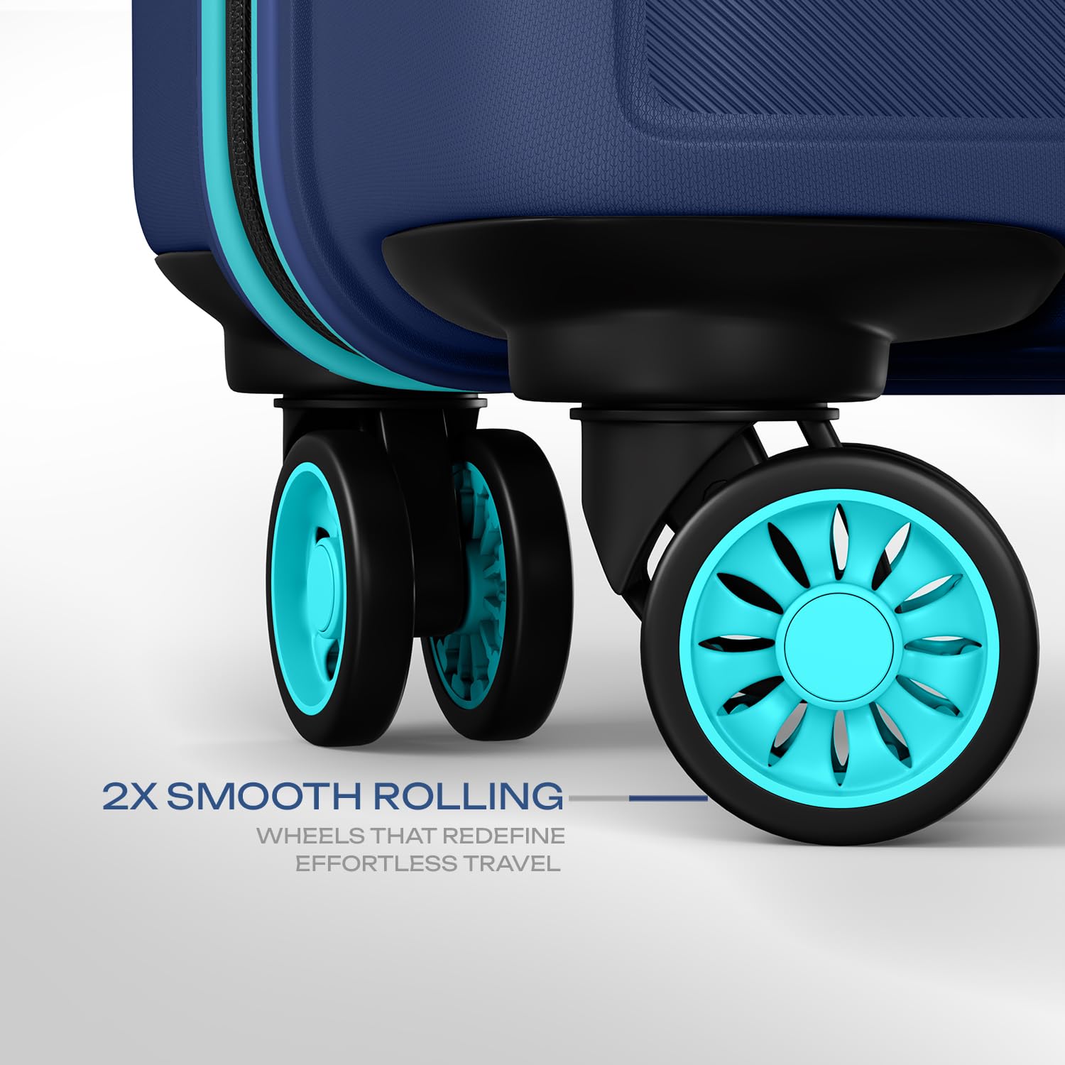 Safari Polypropylene Spinner Pentagon Pro 8 Wheels Set Of 3 (Cabin + Medium + Large) Trolley Bags, Hard Case, 360º Wheeling Luggage, Suitcase For Travel, Navy, 55, 65, 75 cm — Amazon image 3