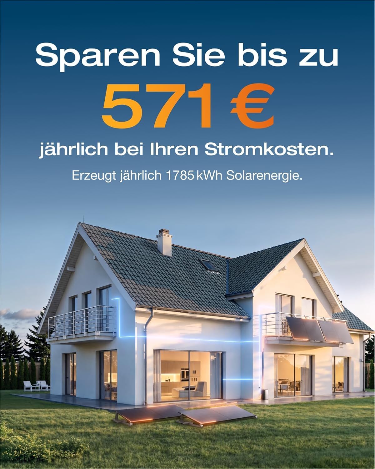 ECOFLOW Stream Ultra und AC Pro 3,84kWh, Balkonkraftwerk mit Speicher 1800W, Komplettset mit 4X 450W Solarpanel, 2300W Dual AC, bis zu 11,52kWh Kapazität, Smart AI, Plug&Play