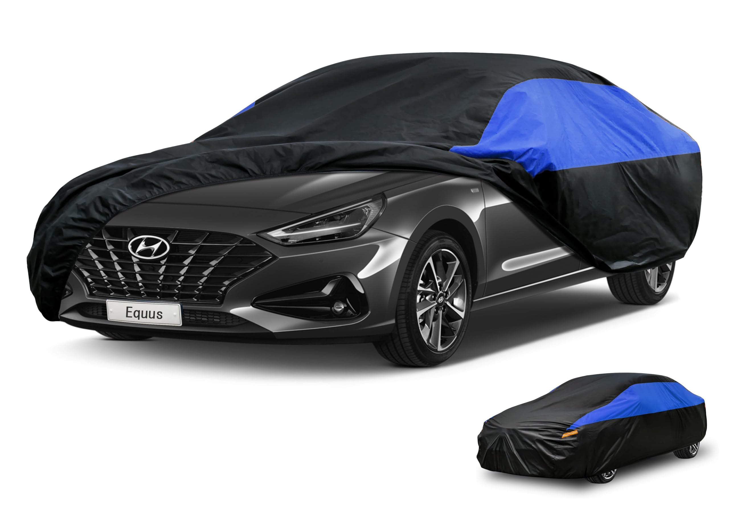 GUNHYI Car Cover Custom Fit Equus Waterproof All Weather, Lightweight Full Exterior Cover for Automobiles Outdoor Sun UV Rain Dust Snow Wind Protection.