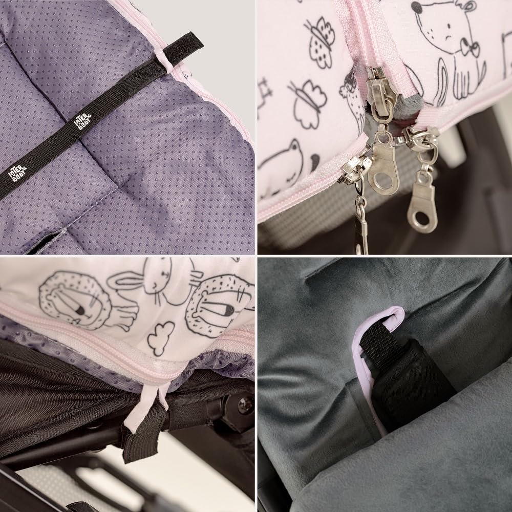 Sacco Passeggino Invernale Interbaby Universale | Copri Ovetto Termico Rimovibile | Anallergico E Impermeabile - Foto 10