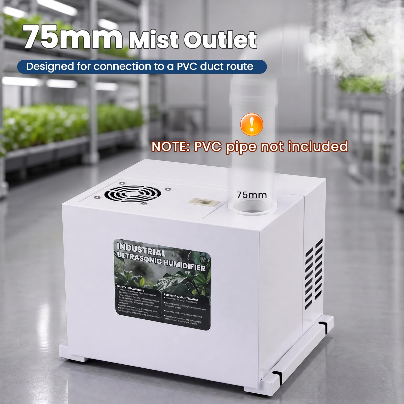NEWTRY Humidificador Industrial 10L/h, DIY Integrado con Llenado Automático