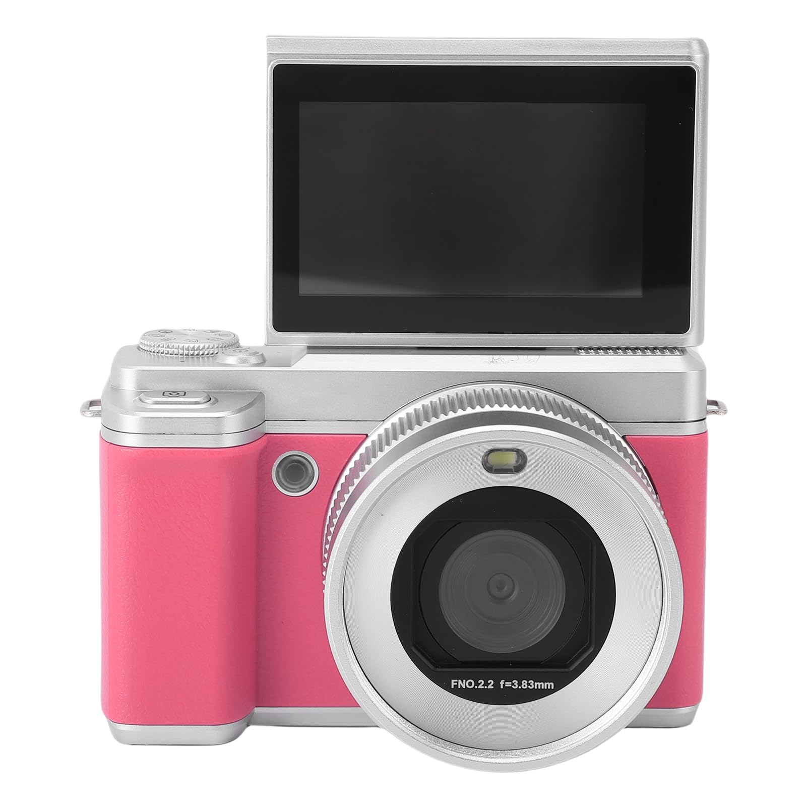 Fotocamera Digitale 5k per Fotografia, Videocamere Wi FI 80MP, Videocamera HD AutoFocus Compact Cam da 3 Pollici da 3 Pollici a 180 ° Schermo con Zoom Digitale 18x per VLOG (PINK)