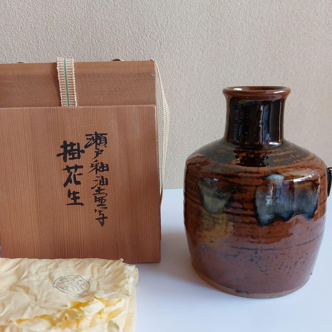 蔵からまた凄いお宝が出てきた。釉薬どろり謎の大きな壺、壷、花瓶、花道具、茶道具 人間国宝級◇蔵から凄い美しい釉薬の壺が出てきた、壷、