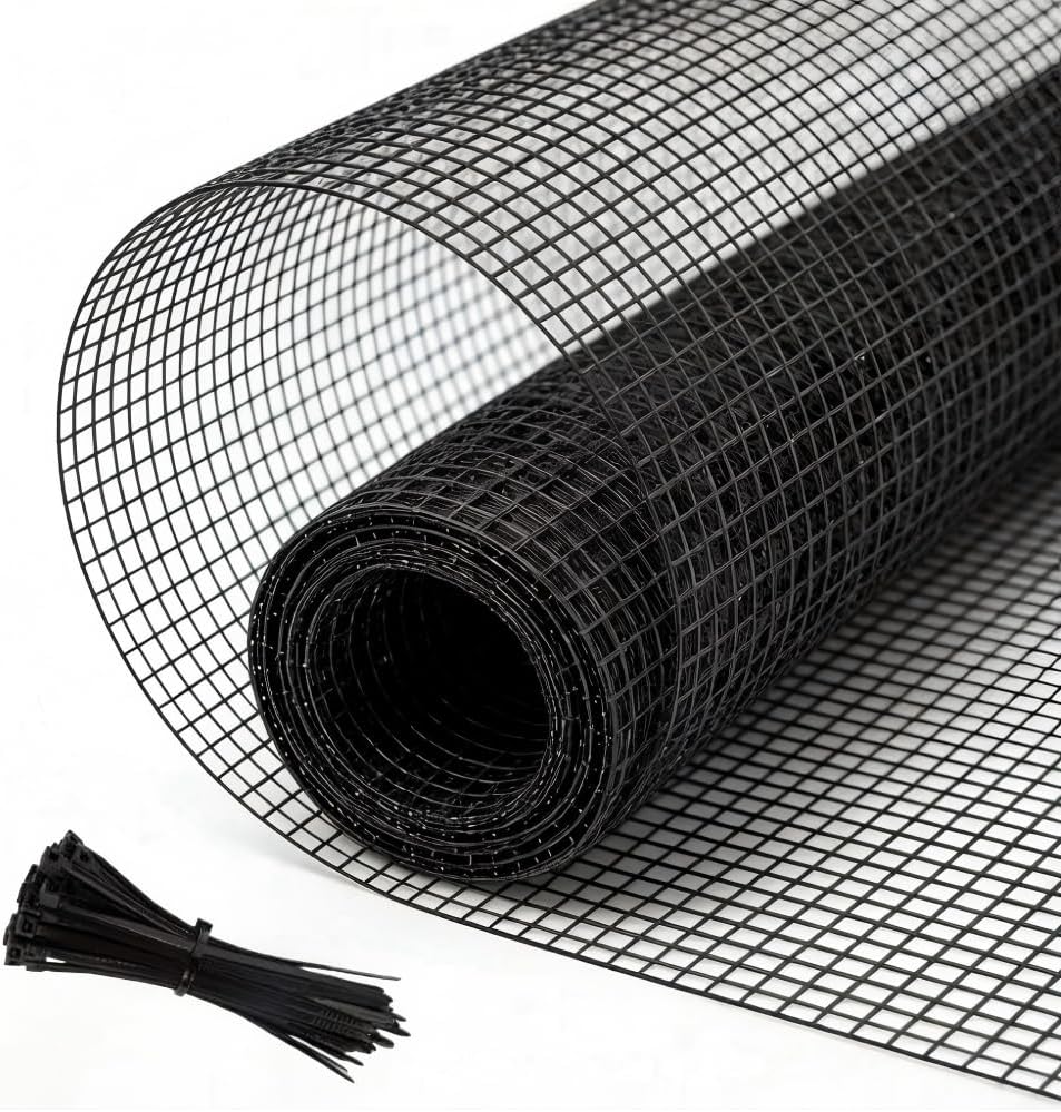 5x100 FT Deer Fence Netting Heavy Duty Garden Netting for Protect Fruit Trees,Plants,Vegetables and Blueberries,Against Deer,Birds,Squirrels,Rabbits and Animals,High-Strength