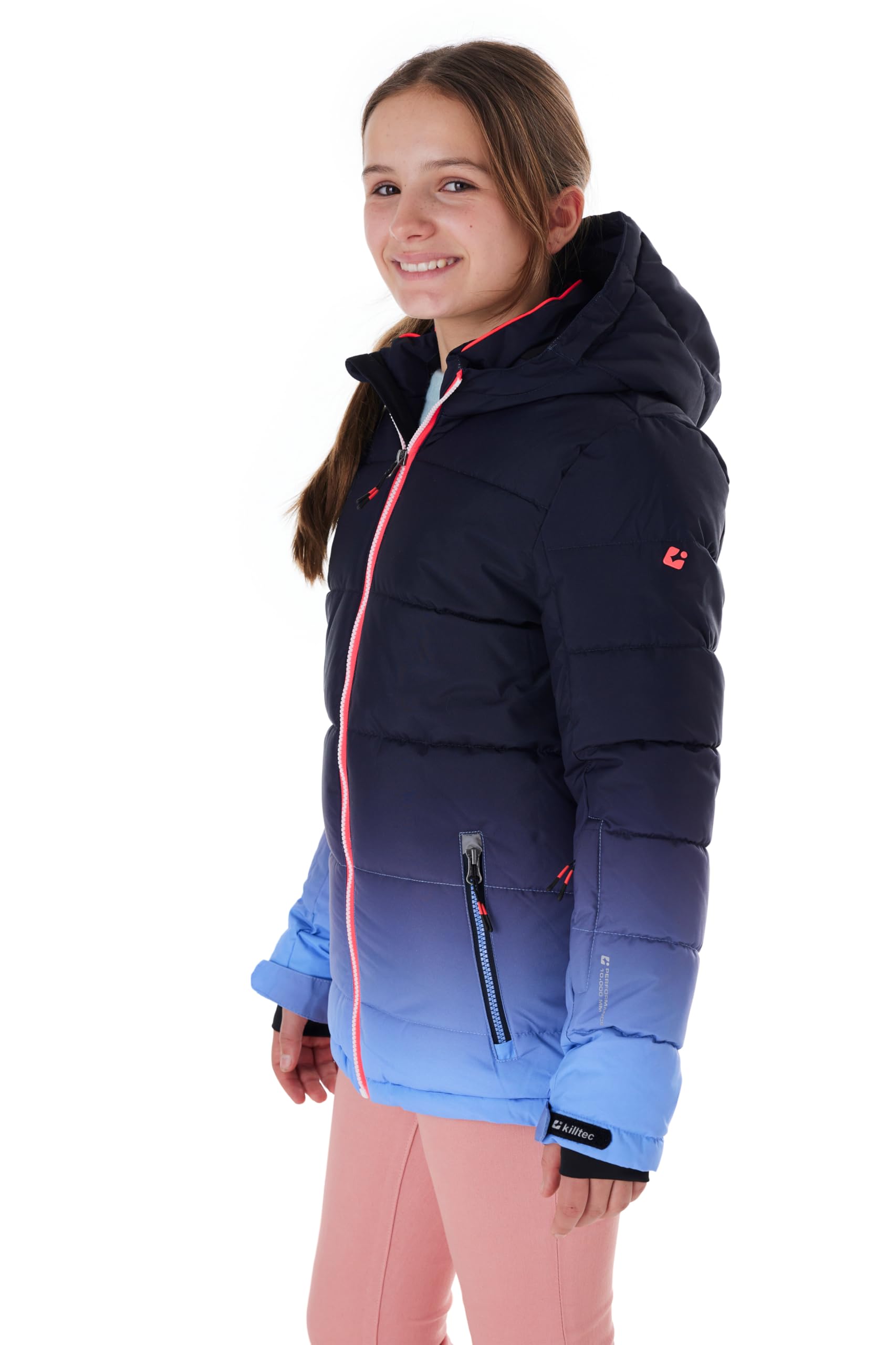 Killtec KSW 330 Chaqueta de esquí acolchada con capucha protección nieve Niñas