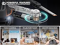 Vista 4 de AVIALOGIC Mini dron con cámara para niños, juguetes helicópteros con control remoto, regalos para niños y niñas, dron quadcopter FPV con mando a