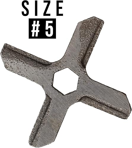Miniatura 2 de Cuchilla para picadora de carne - Tamaño #5 - Cuchillas universales de acero inoxidable para molinos eléctricos - Piezas de repuesto Accesorios para