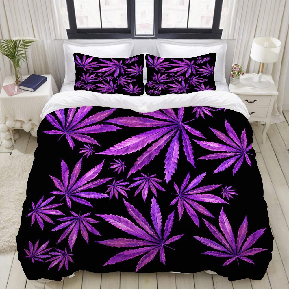 Marihuana-Blatt Fleecedecke – King Size, Weich, Aus Mikrofaser, Mit Verdunkelungsvorhang