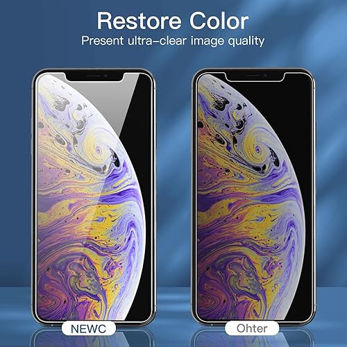 Miniatura 251 de NEW'C - Paquete de 3 protectores de pantalla para iPhone 14, iPhone 13, iPhone 13 Pro (6.1 pulgadas), protección mejorada de vidrio templado