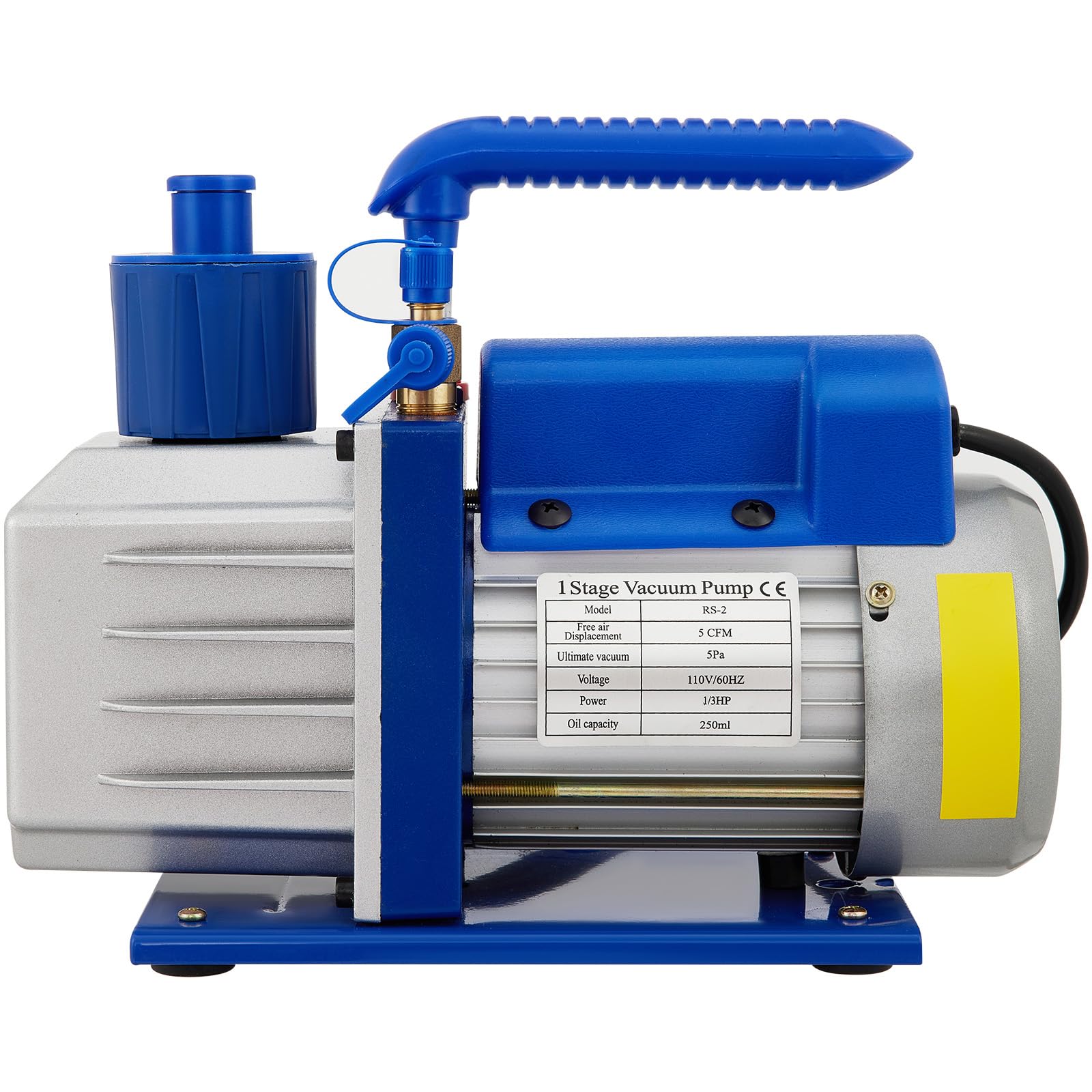 Happybuy 5 Gallon Vacuum Chamber with Pump, 5 CFM 1/3 HP Rotary Vane Vacuum Pump, 110V HVAC Tool Set for Wood Stabilizing, Degassing Silicones, Epoxies & Oils