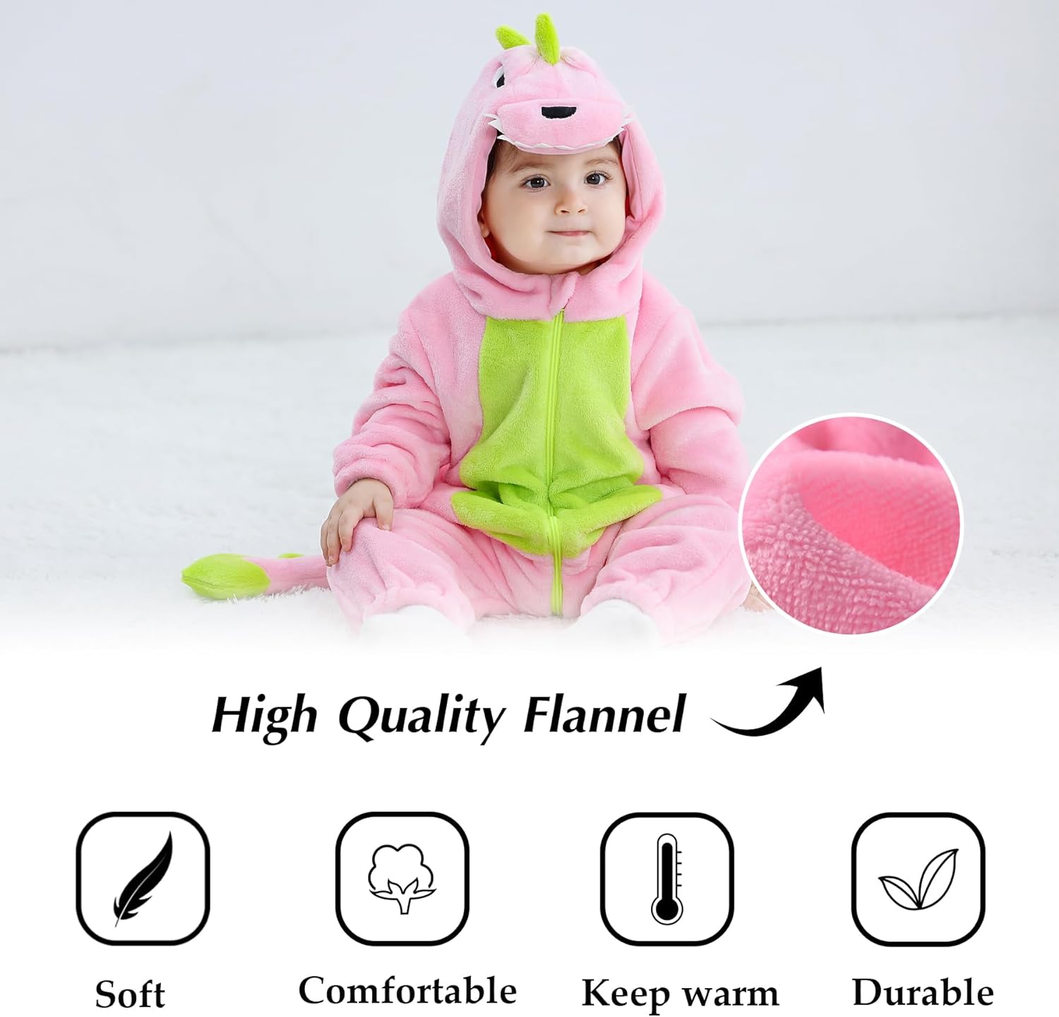 TONWHAR Kid's and Toddler's Costume Baby Animal Outfit Baby Boys' Girls' One-Piece Rompers Jumpsuit - Image 4