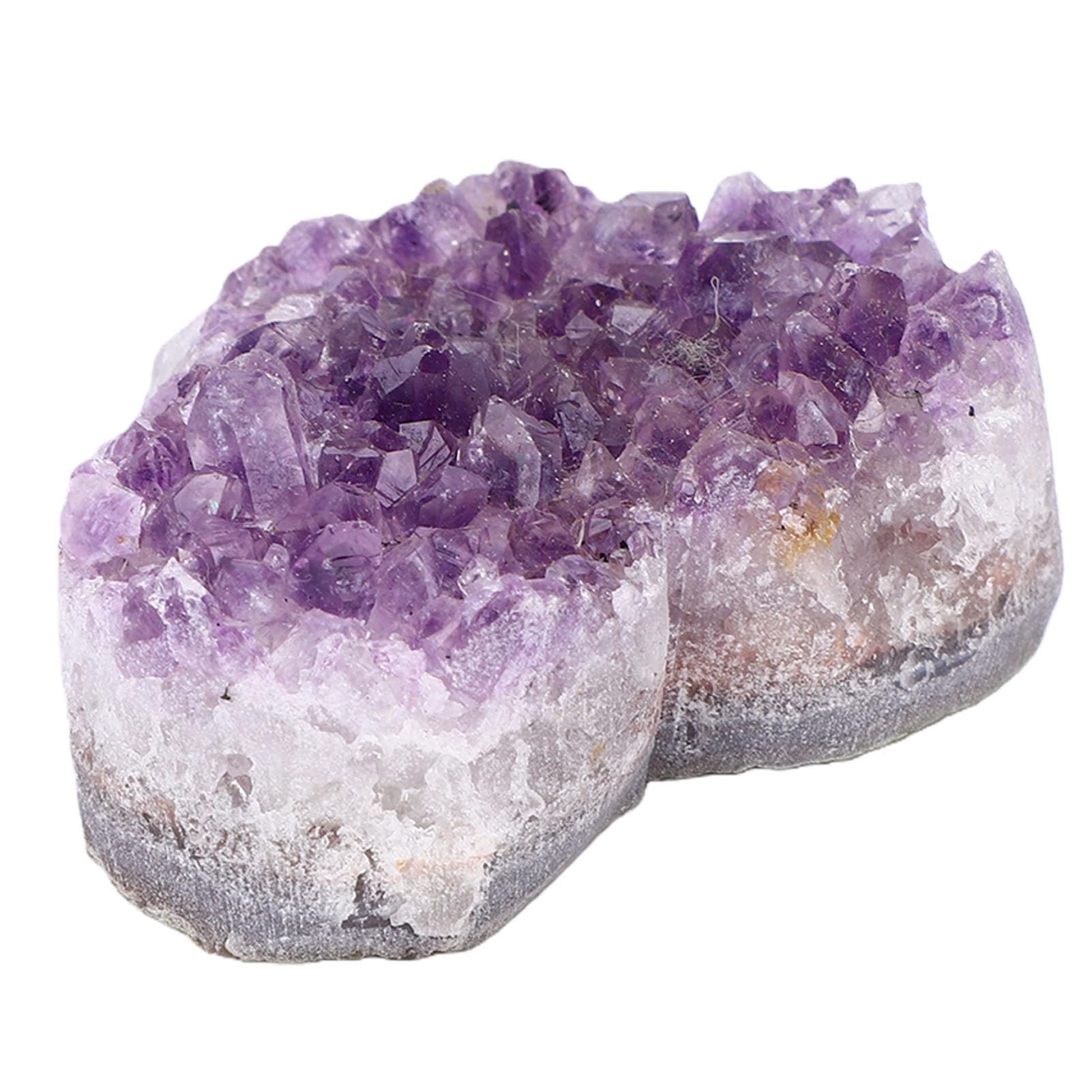Imagen de catálogo asociada a OEBUAFI Corazón de Geoda de Amatista Natural, Mineral para Meditación, Decoración de Hogar y Of