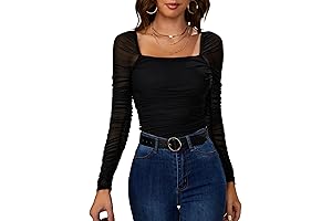 Mesh Sleeve Tops for Women: A Fusion of Mesh and Contrast