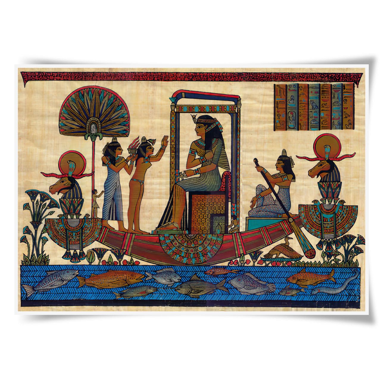 Lrajan&Daucus World-Famous Ancient Rulers Portrait Poster Collection - A3 Premium Prints for History Buffs, Classroom & Home Decor (Hatshepsut)