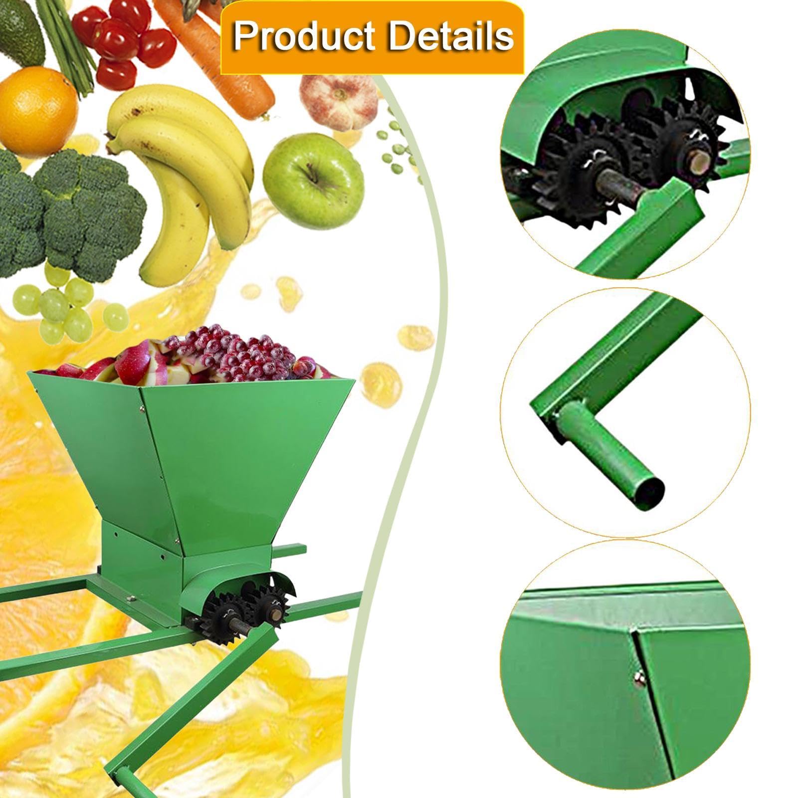 Trituradora De Frutas Para Prensado De Sidra | hierro resistente, fácil de usar, tamaño compacto, cuchillas eficientes