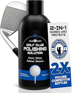 Golf Club Polish, Golf Club Cleaner, Golf Cleaner - Clean, Polish, Shine - Golf Club Cleaning Polish, Golf Iron Cleaner, Golf Club Head Cleaner, Golf Club Cleaner Solution - 8oz (250ml)