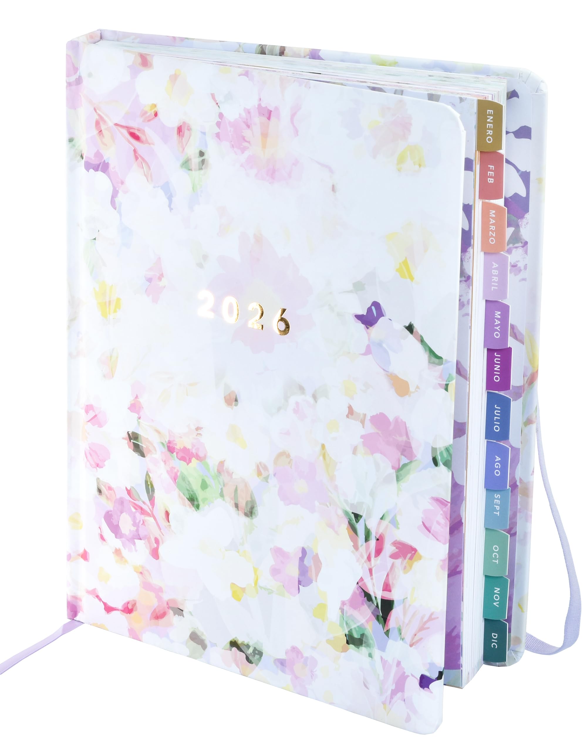 MANOA® Agenda 2026 "VIDA" Día Por Página - Medidas (A5+) 20 X 23 Cm - 380 Páginas - Incluye Separadores Mensuales (Con Stickers Y Bolígrafo