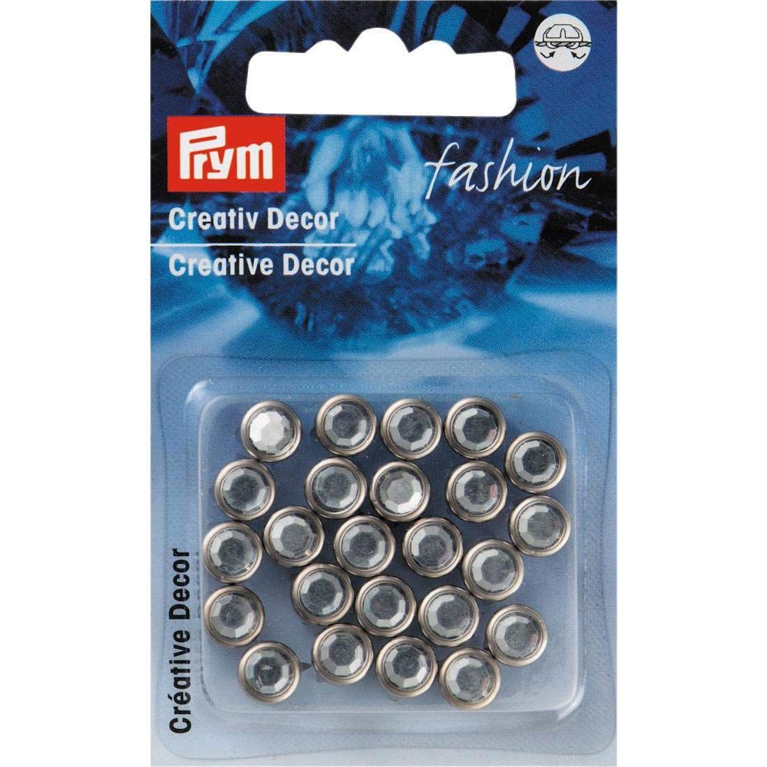 Prym 403630 Creative Decor Round Pinning 7 mm Silver col, Strass, 7mm , Silber, 24 Stck - Image 2