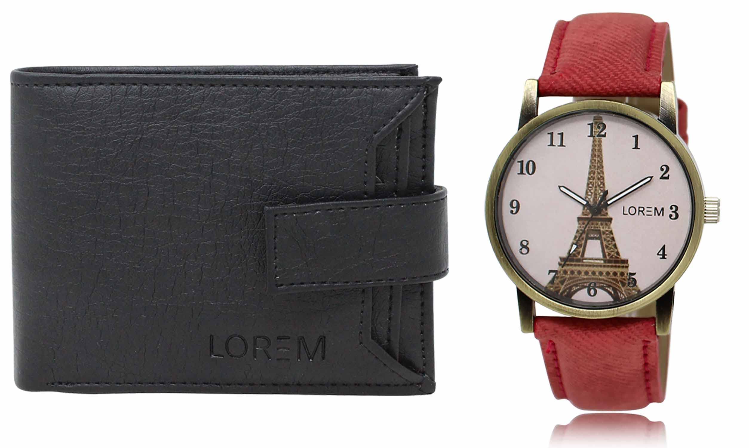 See full amazon price history chart for LOREM Black Color Faux Leather Wallet & Pink Analog Watch Combo for Men & Women | WL08-LR230 LOREM Black Color Faux Leather Wallet & Pink Analog Watch Combo for Men & Women | WL08-LR230 (B09W26FDWZ) Amazon Price History, Amazon Price Tracker