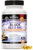 Black Cumin Seed Oil Capsules - 1000mg Ultra Pure Cold Pressed Black Seed Oil Pills with Vitamin E for Hair Growth & Liver Support - Vegan Sativa Black Seed Oil Supplement for Women & Men, 120 Count