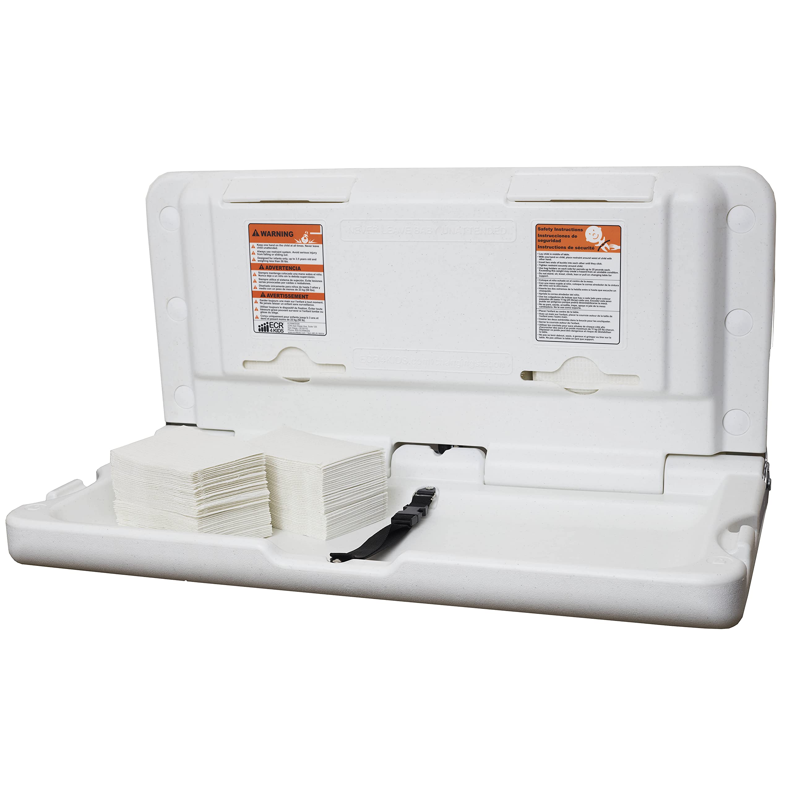 Buy ECR4Kids Walled Baby Changing Station with 500 Disposable Liners