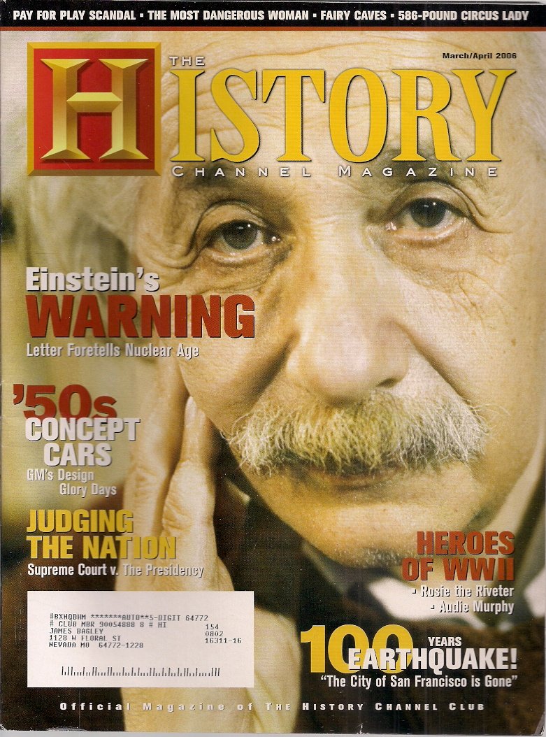 History Channel Magazine-March/April 2006 issue-Albert Einstein ...