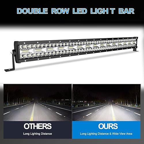 Miniatura 6 de Barra de luz LED T-Former de 32 pulgadas de triple fila de 672 W, barra de luz combinada de inundación, 2 piezas de 4 pulgadas, 60 W, luces