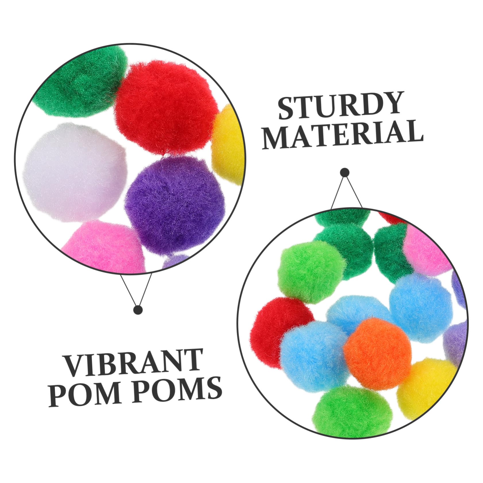Pompons de Cheerleading en Peluche 1000 Pièces 3cm Multicolores